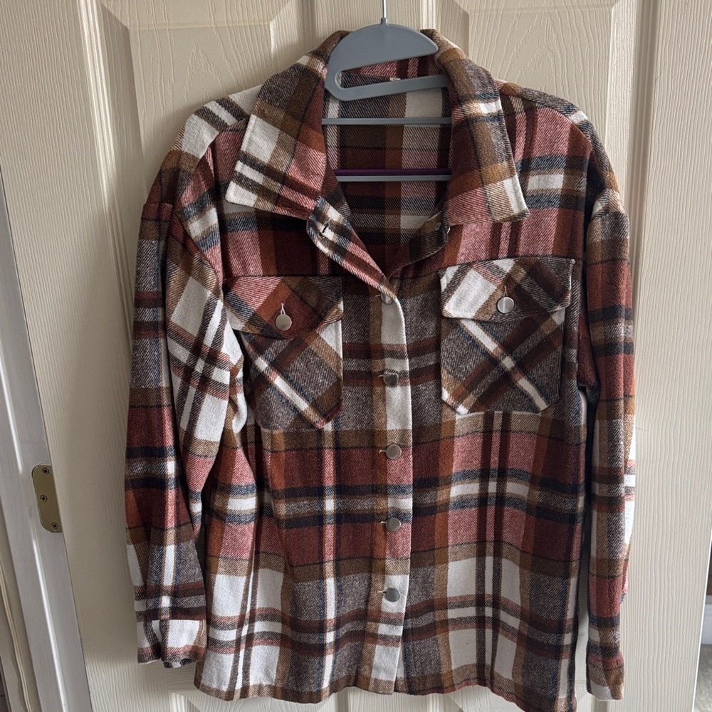 Plaid Button-Up Shirt - Picture 1 of 4